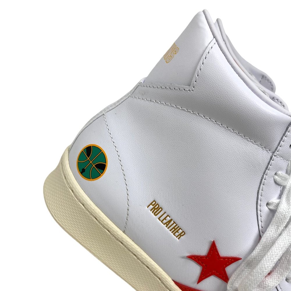 Converse  Pro Leather Hi White Red Orange Shoes Sneakers Low Top Women's 171197C - Picture 6 of 9